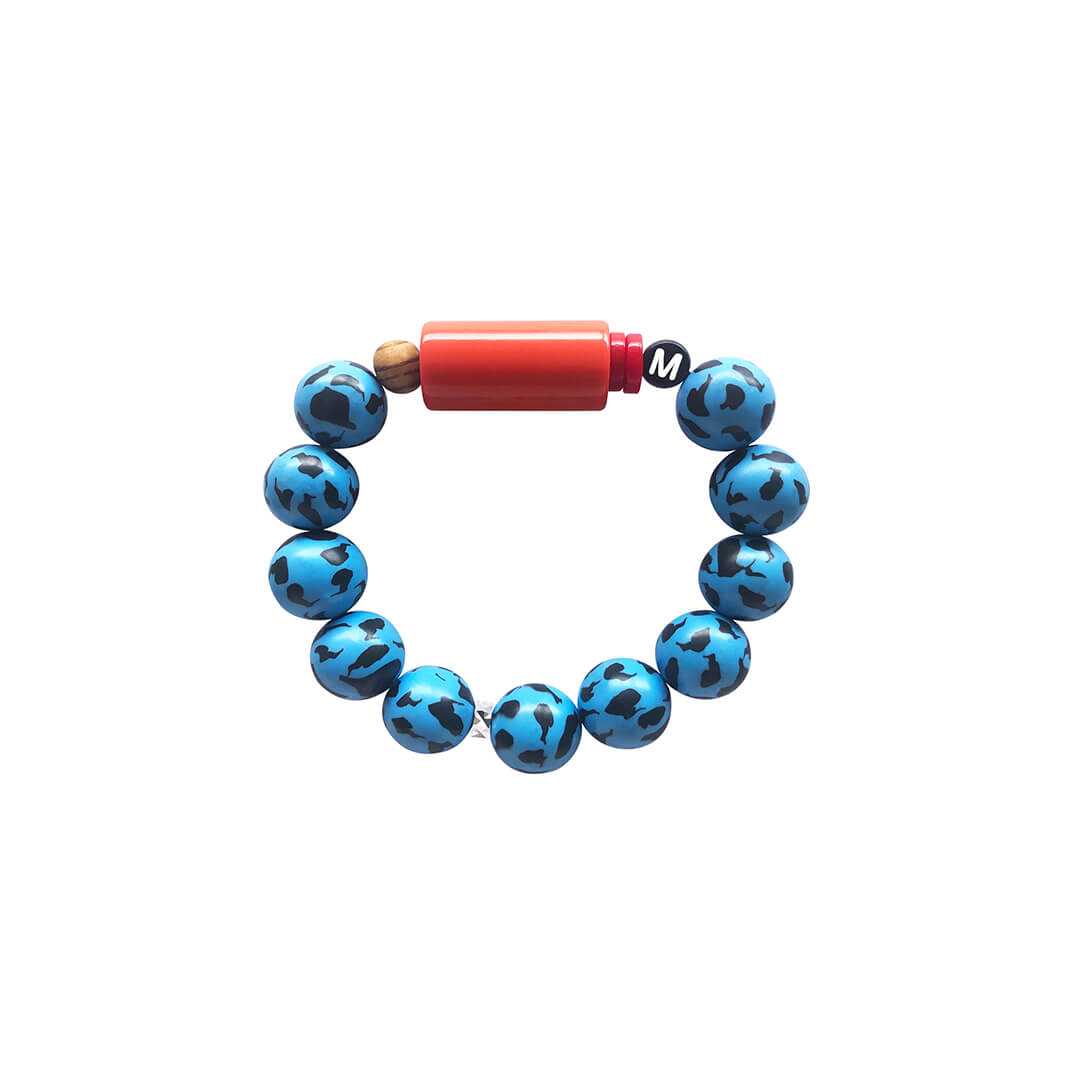 Material para armar pulsera elástica con cuentas variadas, en hilo de alta resistencia. Diseño conceptual latinoamericano. Edición Limitada.