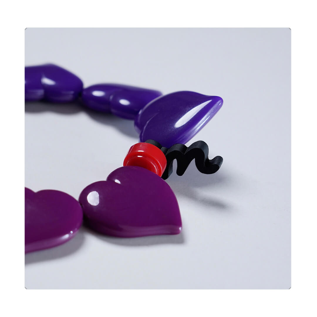 Pulsera CORAZÓN MORADO MORADO