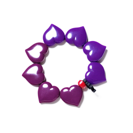 Pulsera CORAZÓN MORADO MORADO