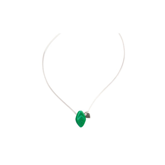 Tobillera elástica, liviana, cómoda, versátil y atemporal. Hoja de cristal escala micro. Diseño conceptual latinoamericano.