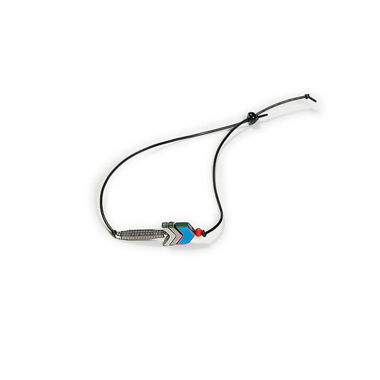 Pulsera multicolor elástica, ajustable, liviana, cómoda, versátil y atemporal. Diseño conceptual latinoamericano. Escala micro.